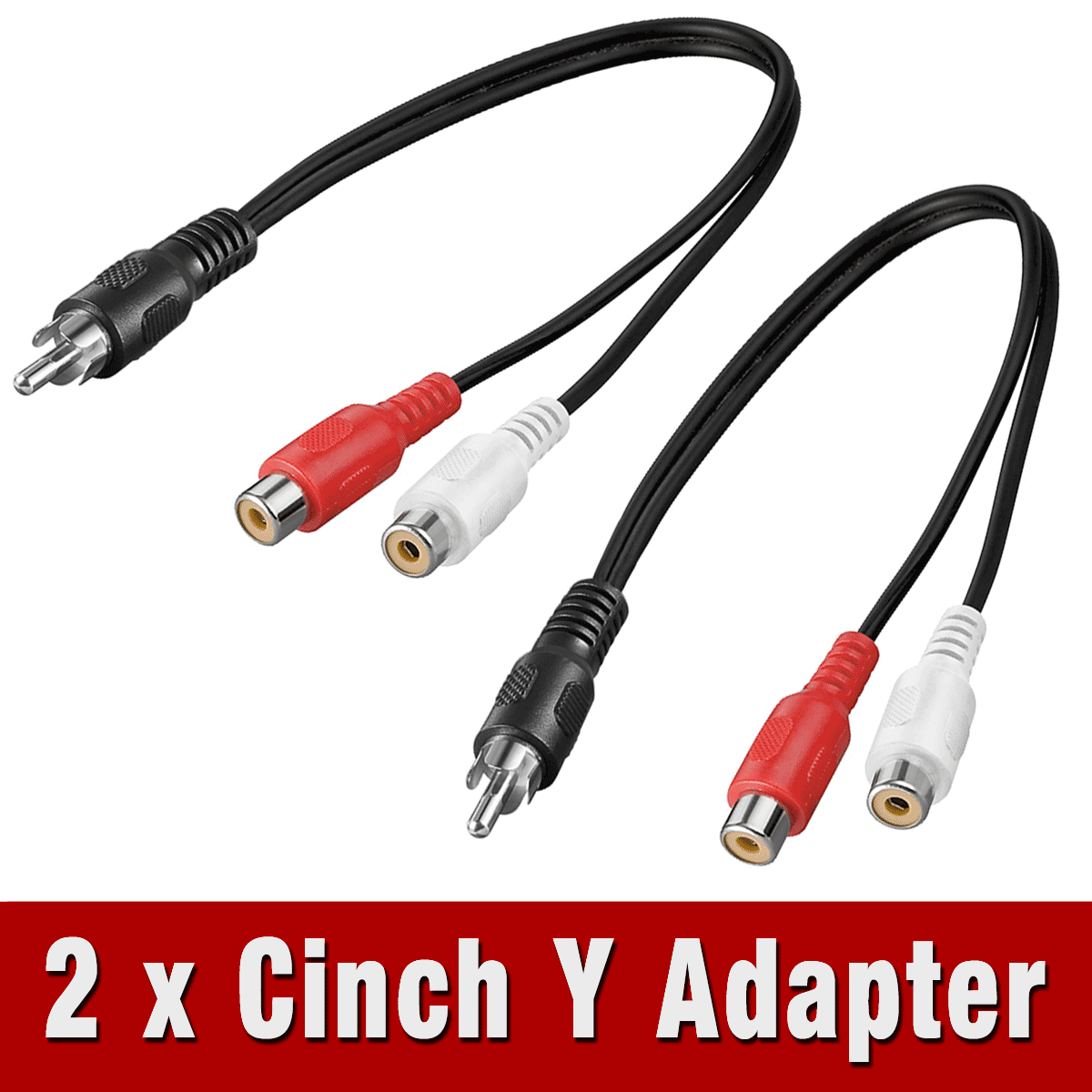 2 x Cinch Y Adapterkabel / Adaptr / Weiche