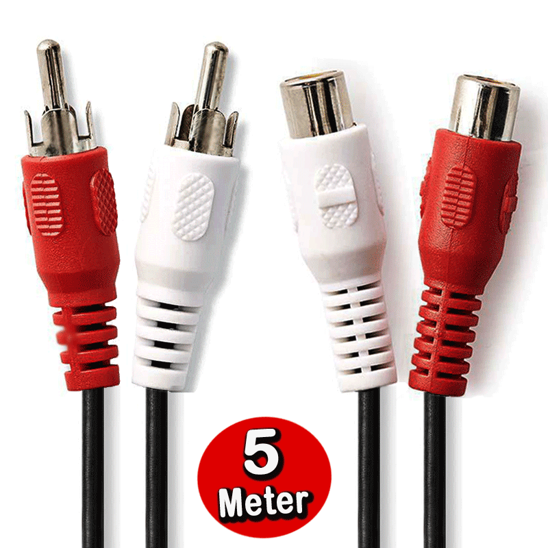 Cinch Verlängerung Stecker Buchse RCA