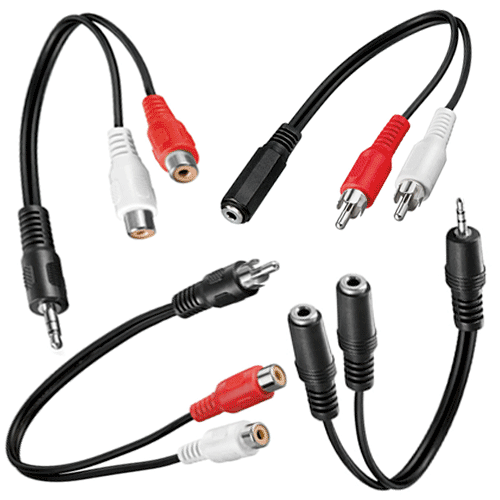 4 Adapterkabel im Set, Klinke, Cinch