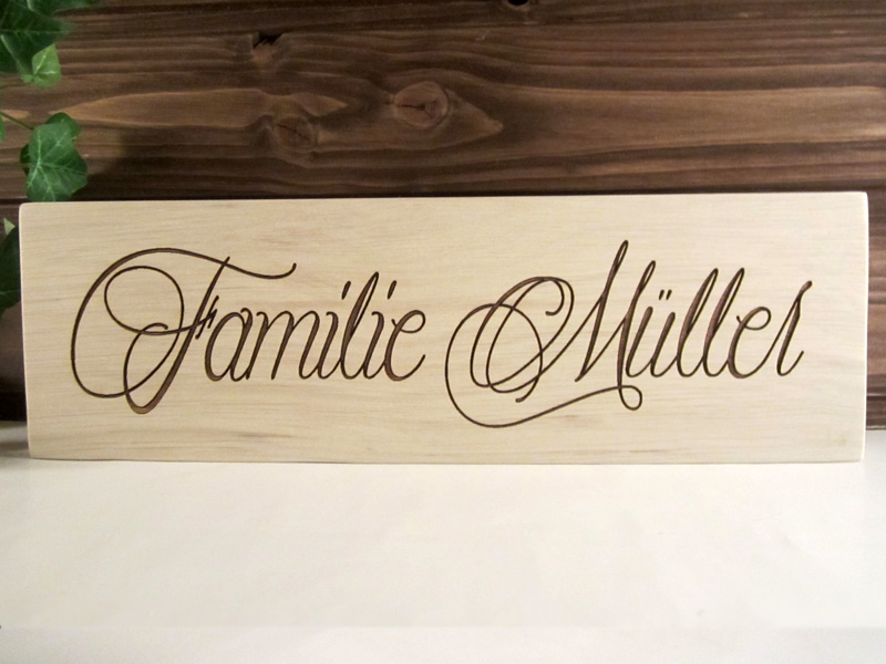 persönliche Gravur Ihr Name Familie Holz Dekoschild mit